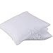 puredown® 18 x 18 Decorative Feather Down Throw Pillow Inserts (Set of 2, White) for Sofa, Couch, Bed, Machine Washable