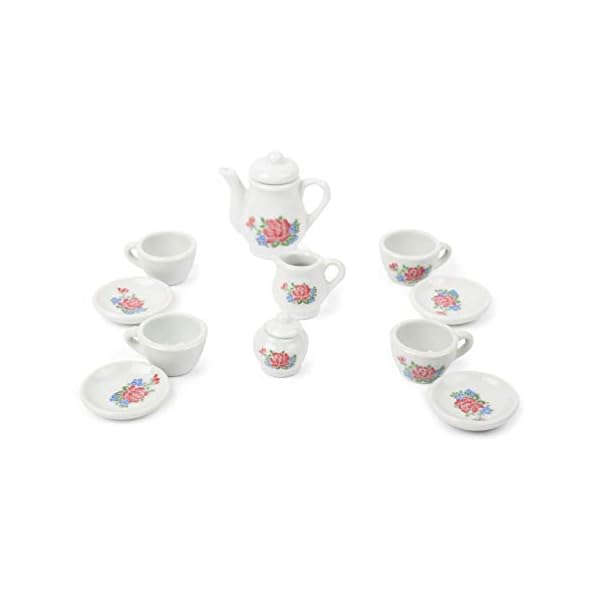 small foot Porzellan-Kaffeeservice im Koffer, 12 TLG. Set, perfekt geeignet für kleine Puppen, ab 3 Jahren, 11274 – Bild 4