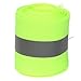 Actopus 10M(L) 5X1.5cm Reflective Tape Fabric for Safety Clothing Sew On Trim Lime Green