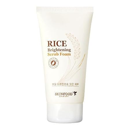 SKINFOOD Rice Brightening Scrub Foam 150ml／スキンフード ライス ブライトニング スクラブ フォーム 150ml [並行輸入品]