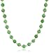 Amazon Collection Rhodium-Plated Sterling Silver Jade and Freshwater Cultured Pearl Necklace, Bracelet, and Stud Earrings Jewelry Set