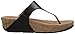 FitFlop Women's The Skinny Cork Leather, Black, 7 M US