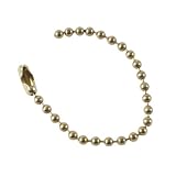 Brady 23306 4-1/2" Size Number 6 Brass Beaded Chain (Pack Of 100)