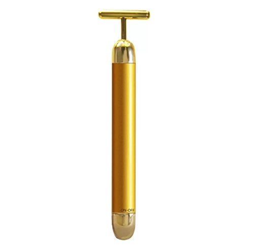AnHua Waterproof Beauty Bar 24K Golden Anti-Aging PULSE SKIN CARE Gold Facial Roller Massage