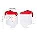 Kitchen Chair Slip Covers Featuring Mr & Mrs Santa Claus for Christmas Halloween Holiday Party Festival (Set of 2)