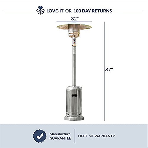 BELLEZE 48,000 BTU Propane Outdoor Heaters for Patio, CSA Certified