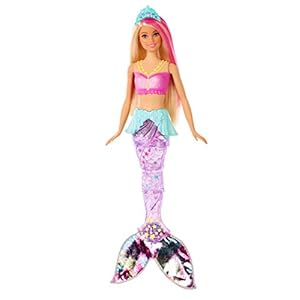 Barbie Dreamtopia Sparkle Lights Mermaid Doll with Swimming Motion and Underwater Light Shows, Approx 12-Inch , Gift for…