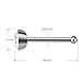 Charisma 40pcs Small Nose Studs Stainless Steel CZ Nose Piercing Jewelry Tiny Bone Studs for Women Men Hypoallergenic 22G