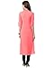 Janasya Women's Pink Indo Western Crepe Kurti X-large