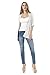 ADANIKI Women's Short Sleeve Beachwear Sheer Chiffon Kimono Cardigan Solid Casual Capes Beach Cover up Blouse (White, S)