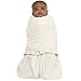 HALO SleepSack Plush Dot Velboa Swaddle, Cream, Newborn