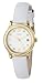 Timex Women's T2N449 Elevated Classics Swarovski Crystals White Leather Strap Watch