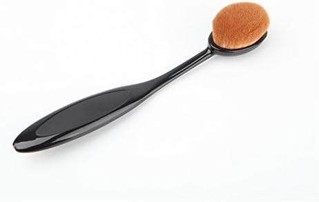 Ciyee® Big Oval Tooth Brush Style Foundation Makeup Air Brush Loose powder Brush Black Plastic Bendable Makeup Brush (BZH-4)