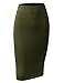 A.F.Y Women's Slim Fit Bodycon Midi Ponte Pencil Skirts Made In USA