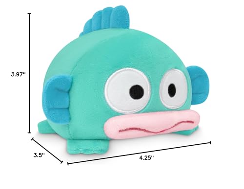 TeeTurtle - The Officially Licensed Original Sanrio Reversible Plushie - Hangyodon Plushie - Cute Sensory Fidget Stuffed Animals That Show Your Mood
