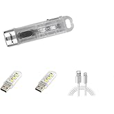 JETBEAM MINI ONE SE Max. 500 Lumen Fluorescence Whitening Agent Detection Durable Plastic Keychain Flashlight Type C Charging