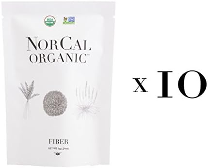 NorCal Organic Fiber, #1 Organic Fiber and Prebiotic Supplement, 10 Single Servings Pack