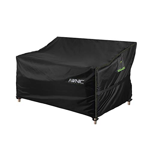 Awnic Gartenbank Abdeckung Hülle für Schutzhülle Abdeckplane Gartenbank Wasserdicht 210D Polyester 2 Sitzer 134x70x60/88cm