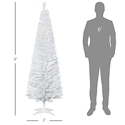HOMCOM 6' Artificial Pencil Christmas Tree, Slim
