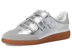 Steve Madden Women's Momentum Sneaker, Silver, 9.5