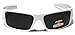 Men POLARIZED Limited Edition Dark Shades Motorcycle Sunglasses (White)