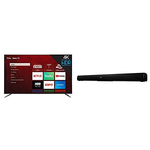 TCL 75S425 75 Inch 4K UHD Smart Roku TV (2019) and TCL Alto 5 2.0