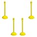 Mr. Chain Heavy-Duty Stanchion, Yellow, 41-Inch Height, 3-Inch Diameter Pole, Pack of 4 (99902-4)