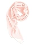 Dresstells Women's Bridal Chiffon Shawl Long Evening Scarves Wraps Pink M (19070cm)