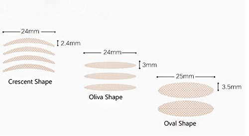 3 Rolls 900 Pairs Skin Color Lace Mesh Invisible Eyelid Stickers with Three Shapes Self-adhesive Natural Non-trace Eyelid Tapes Waterproof Sweat-proof Eyelid Paste Beauty Big Eye Decoration