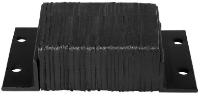 IRONguard Rubber Dock Bumper, Rectangular, Laminated, Horizontal Mount, 4 Holes, 24" Length, 6" Width, 4" Depth