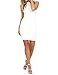 Lyrur Women's Formal Halter Neck Lace Key Hole White Bridesmaid Wedding Dress (#6036-US6, White)