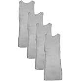 Hanes Men's 5-Pack ComfortBlend Tank with FreshIQ, Gray, Medium