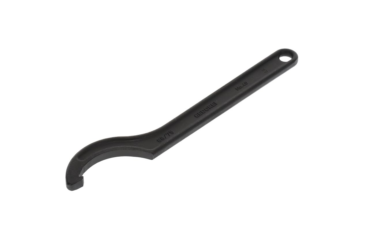 GEDORE Hook spanner with lug, for Slotted nuts, AF 68-75 mm, Tip dia. 5 mm, Ratchet spanner, 40 68-75