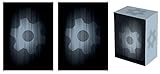 Legion SUPER iconic GEAR Deck Box + 100 Matching DOUBLE Matte Finish BLACK Sleeves (fits Magic / MTG, Pokemon Cards)