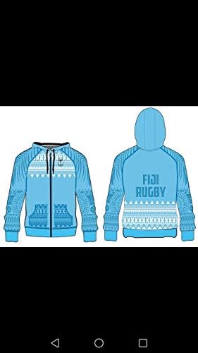 Fiji Rugby Hoodie Blue/White