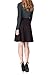 Simple Stretch A-line Flared Knee Length Skirt (M, Knee Black)