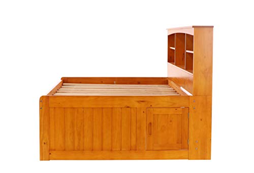 Discovery World Furniture Bookcase Daybed with 6 Drawers, Full, Honey - Thumbnail 5