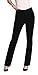 MOVING DEVICE Women's Dress Pant w/Buttons | Straight & Slim Trousers for Work & Casual Wear | Black