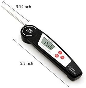 Instant Digital Read Meat Thermometers Collapsible Magnetic Super Fast Waterproof Stainless Accurate Kitchen Cooking Thermometer ,Fordable Long Probe for Food, Candy, Milk, Tea, BBQ Grill Smokers