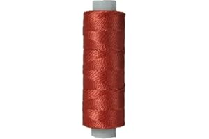 Pearl Cotton Thread by Threadart | 75yd Spools Size 8 | Perle Cotton for Friendship Bracelets, Crochet, Cross Stitch, Needlepoint, Hand Embroidery | MED Terra Cotta - Color 356