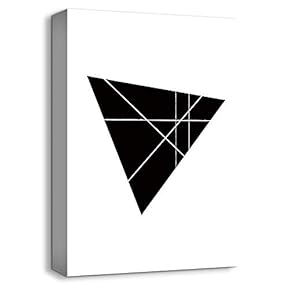 Canvas Wall Art Abstract Geometric Free Life Painting Artwork for Home Prints Framed - 12x18 inches