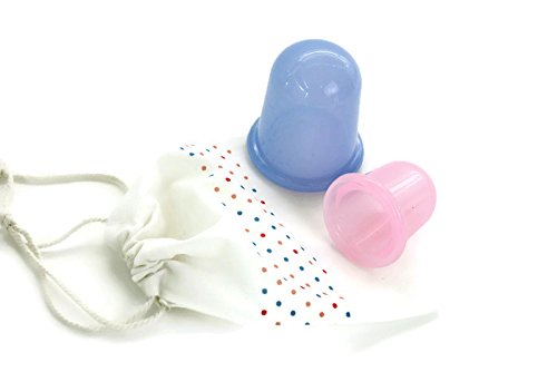 Anti Cellulite Cup Silicone Cupping Therapy Set Body Massage Cups Include 1 x Medium Body Cup, 1 x Large Body Cup