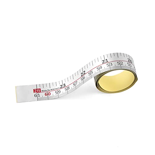 WIN TAPE Workbench Ruler Adhesive Backed Tape Measure 24 Inches 61