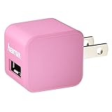Hama 12Watt/2.4 Amp Home and Travel Charger with SafeCharge Technology, Pink
