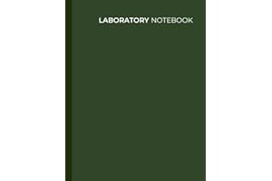 Laboratory Notebook - Large Student Lab Book, 8.5x11 Inch, 5x5 Quad Ruled Graph, 100 Numbered Pages - Green