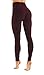 Pro Fit Women's High Waist Cotton Yoga Pants Workout Leggings (L / X-L, Burgundy-lhw010)