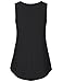 Casual Sleeveless Tops,Timeson Women's Business Casual Round Neck Pleated Front Flowy Blouse Tank Black X-Large
