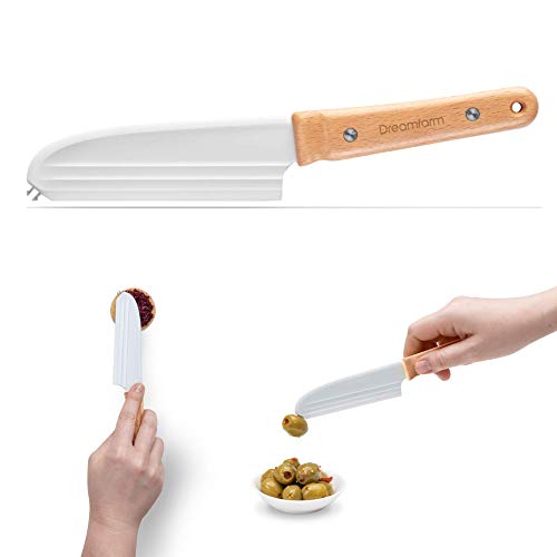 Dreamfarm Knibble NonStick Cheese Knife with Stainless Steel Forks