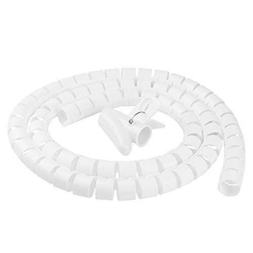 Cable Organizer Coiled Tube Sleeve Cable Cable Management Sleeve White chengsi NBXG0061 bai1528 - Thumbnail 6