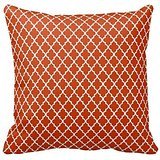 Personalized 18X18 Inch Square Cotton Pillowcases Trendy Burnt Orange Moroccan Pattern Throw Pillow Cover